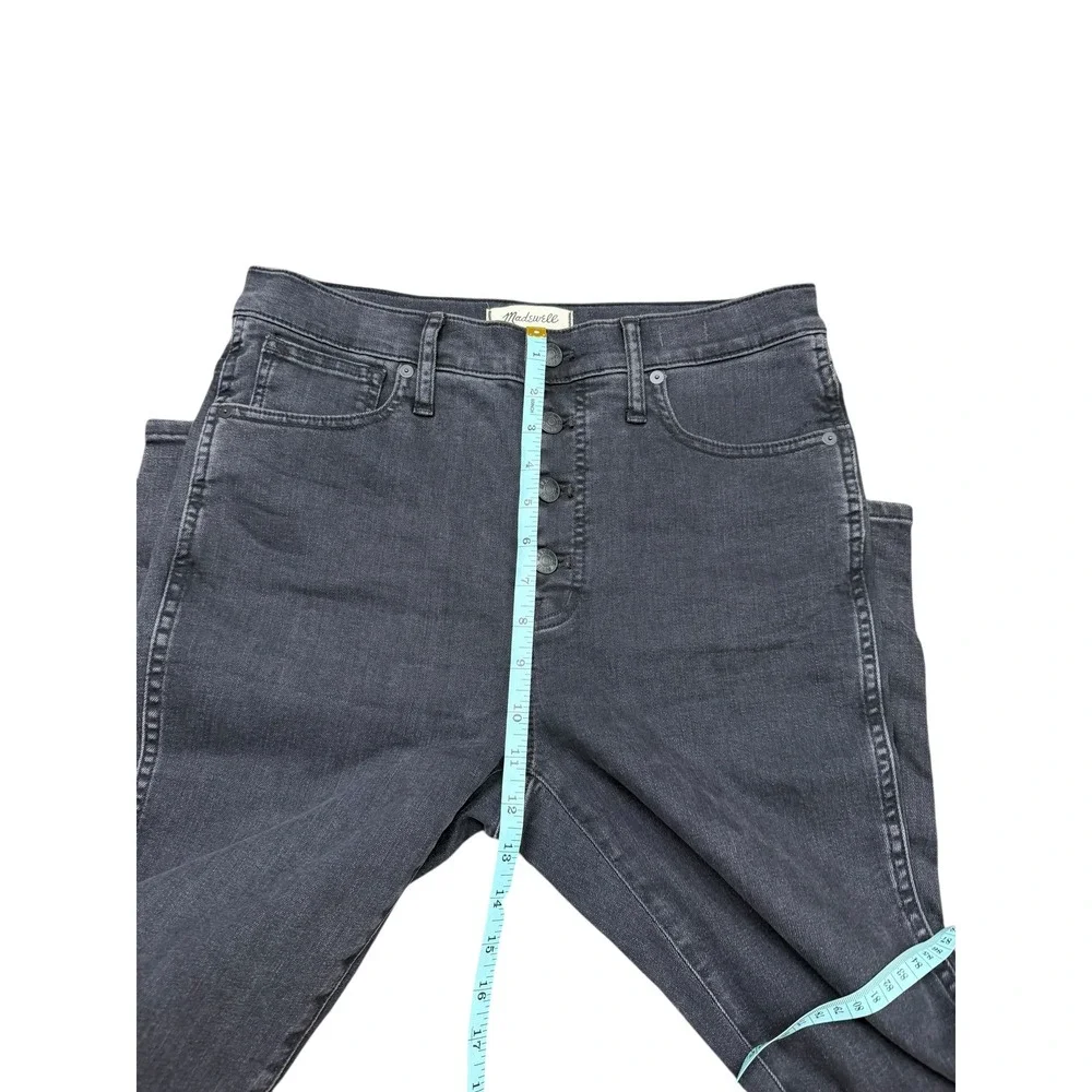 Madewell 10 Inch Black High Rise Skinny Jeans Button Fly Size 30‎